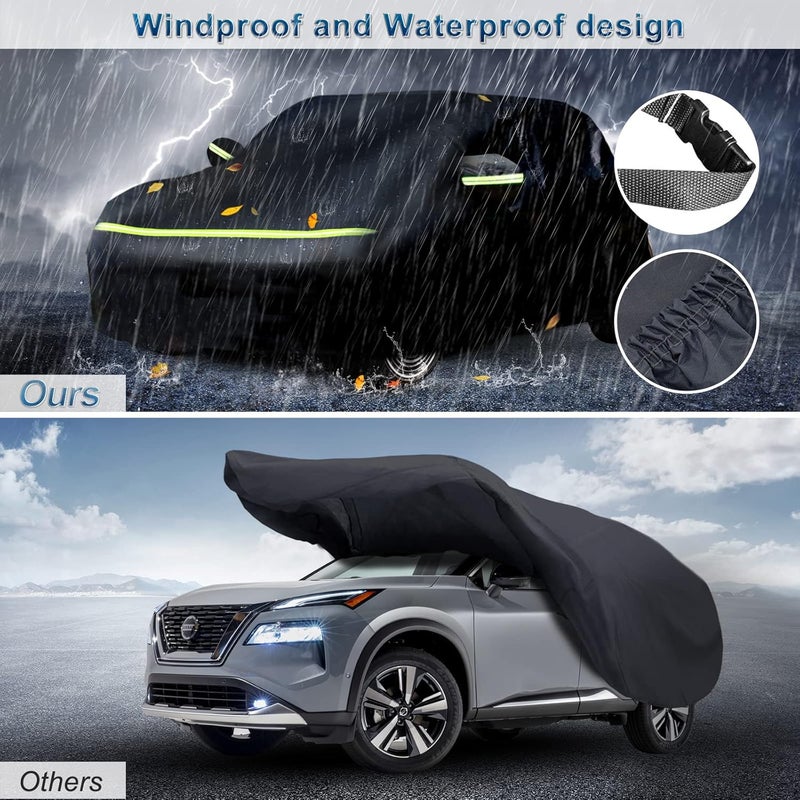 BIGACOVER SUV for Nissan Rogue Full Car Cover Waterproof All Weather, Outdoor Car Covers with Zipper and Soft Cotton Lining Windproof Heavy Duty Protection Compatible with 2008-2025 Nissan Rogue SUV - Image 5